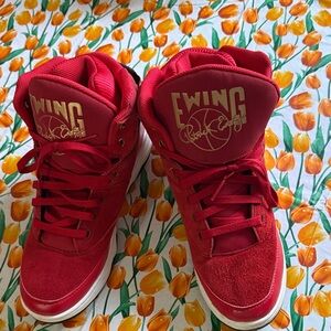 Patrick Ewing Red High-Top Sneakers, Size 12, Never Worn, MAKE AN OFFER!!!